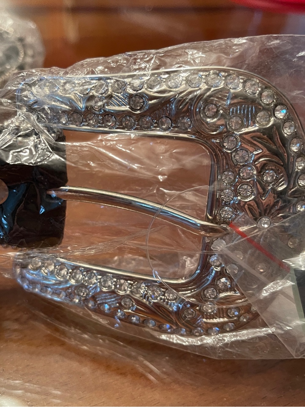 Rhinestone Silver Decorative Belt Buckle - Women Accessories